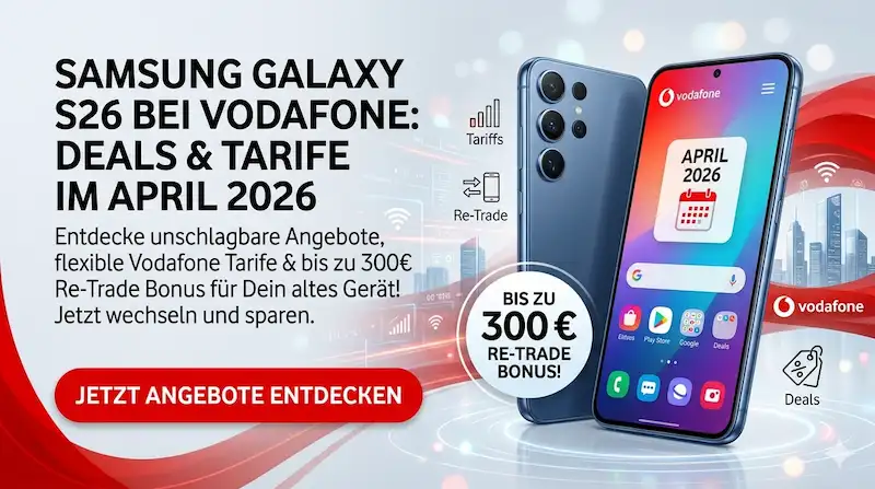 S26 April Deal 206-bei Vodafone: Handy eintauschen-300 € Bonus sichern