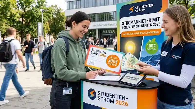 Strom mit Bonus für Studenten-Jetzt Stromtarife vergleichen
